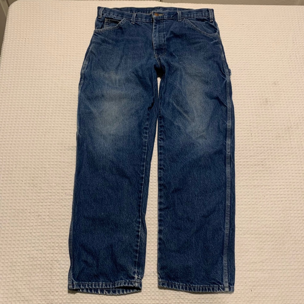 Dickies Mens Loose Fit Carpenter Jeans Medium Wash Blue Denim 36x30 Utility Pant
